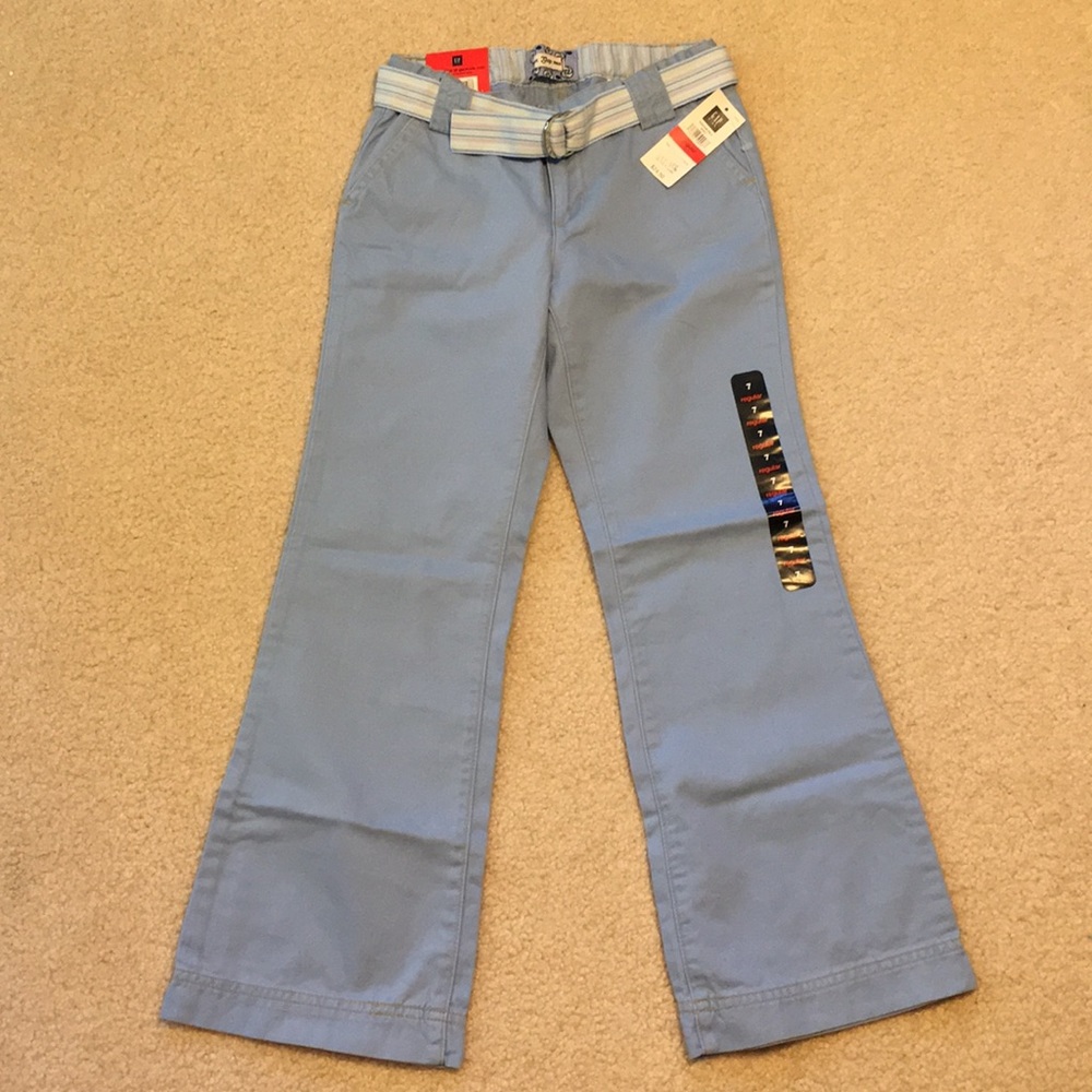 NWT GAP blue flare pants size 7